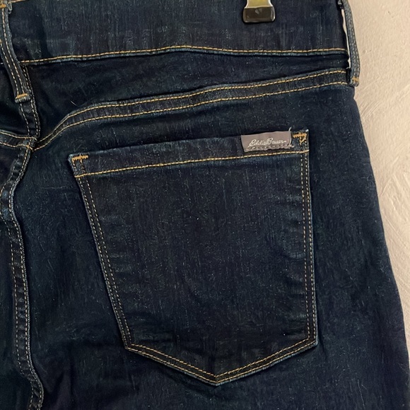 Eddie Bauer Slightly Curvy High Rise Skinny Jeans, Size 12, Dark Blue Denim - Picture 3 of 9